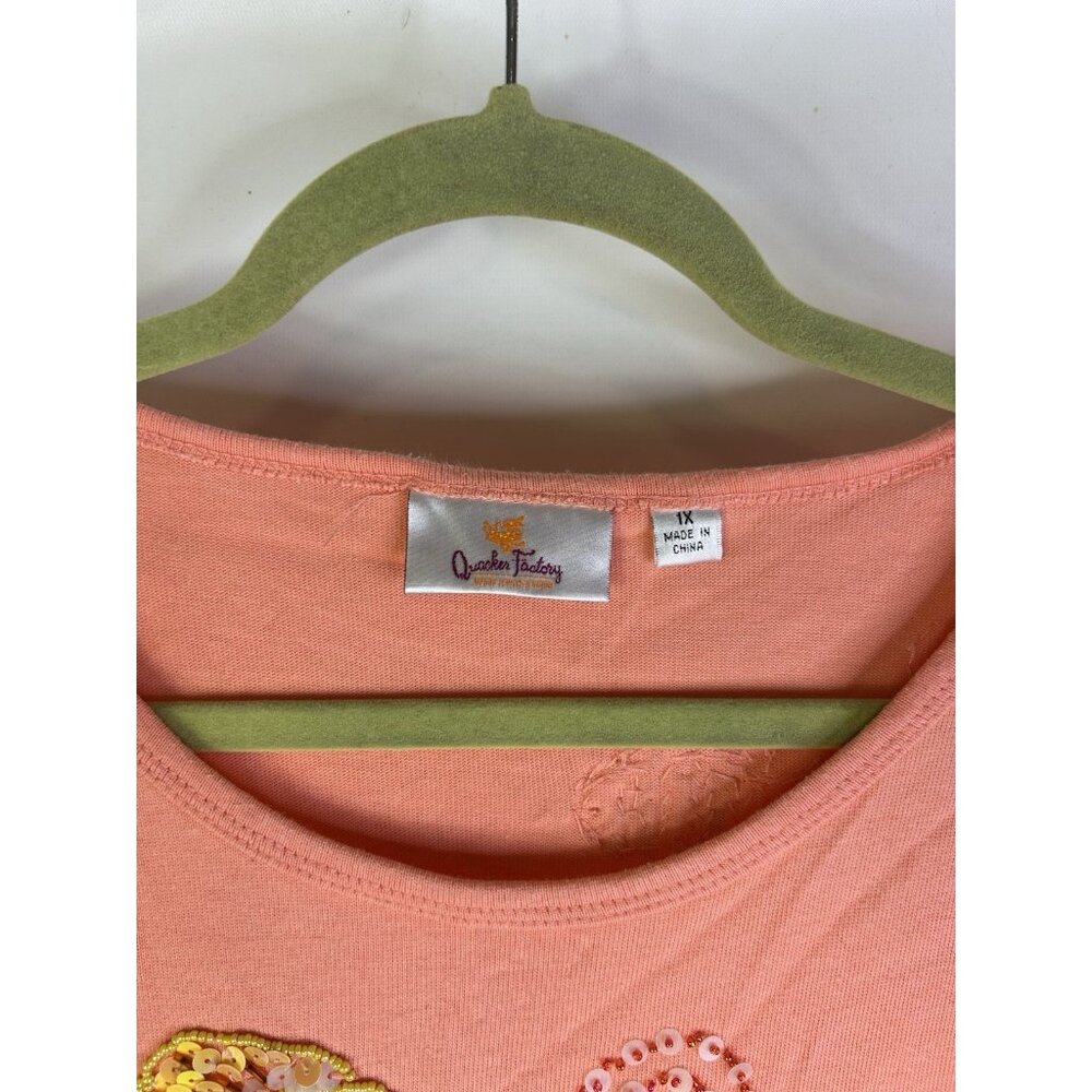 Quacker Factory Embellished Sequin Fish Long Slee… - image 2